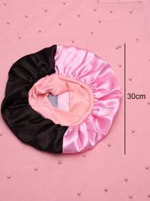 發帽，1入組寬邊睡帽緞面內襯帽子浴帽頭巾帽子可拉伸護髮帽