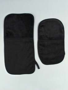 2pcs Facial Cleaning Towel - Black - View 1