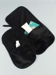 2pcs Facial Cleaning Towel - Black - View 6