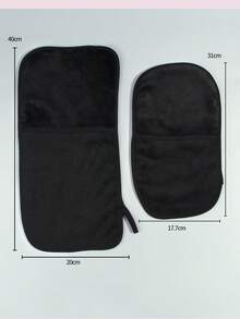 2pcs Facial Cleaning Towel - Black - View 7