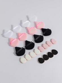 Bông phấn trang điểm , 12 cái Bột Puff & 12 cái Nhỏ bé Mỹ phẩm Bọt biển Trang điểm Máy xay - Nhiều màu - Xem 1