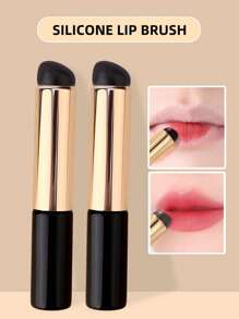 2入組/包新風格矽膠唇刷便攜口紅刷混紡刷手指刷遮瑕刷