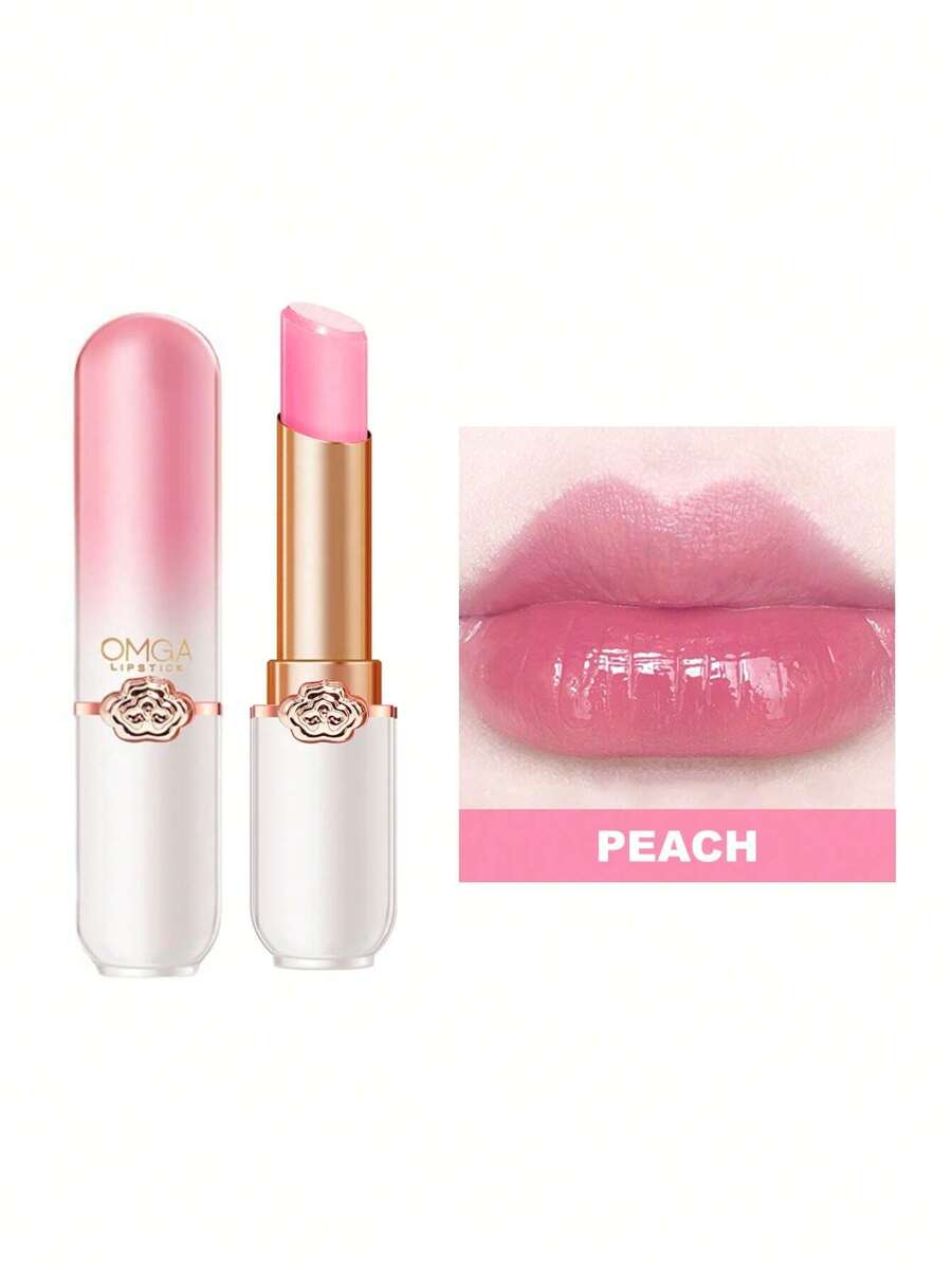 OMGA Color Changing Lipstick, Moisturizing Temperature Change Lipstick Waterproof Long-Lasting Wear Lip Balm - 粉色 - 查看 1