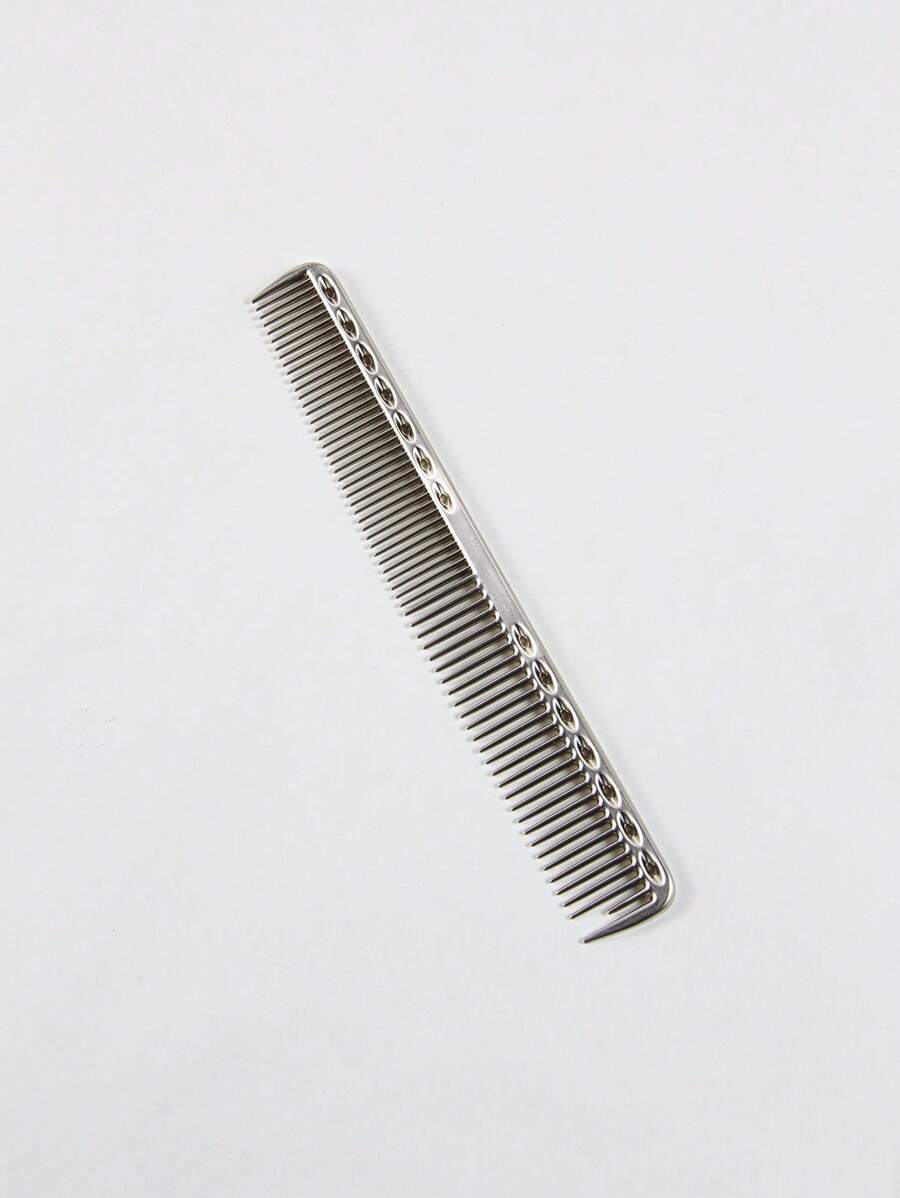 Lược Răng Rộng, 1Pc Kim Loại Răng Mịn Kim Loại Bóng Bền Không Vỡ Lược Chải Tóc Di Động Ngăn Ngừa Tóc Xoăn Lược Tạo Kiểu Tóc Để Cải Thiện Tóc Chữa Lành - Bạc - Xem 1