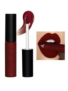 QIBEST Crema de labios mate suave, altamente pigmentada, de larga duración, taza antiadherente, lápiz labial líquido, brillo de labios, esmalte de labios