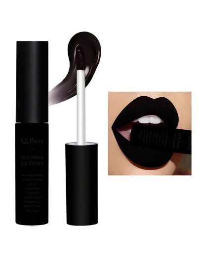QIBEST Crema labial mate suave, lápiz labial líquido de color altamente pigmentado, larga duración, no adherente, brillo de labios, barniz de labios