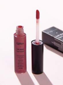 QIBEST 啞光唇膏,高度色素沉著持久穿戴不粘杯子液體口紅唇彩唇釉 - 藕粉色 - 查看 3