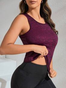 SHEIN Sport Studio Cut Out Back Sports Tank Top