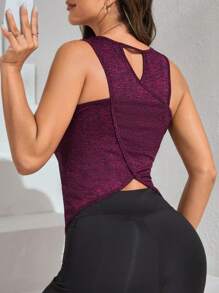 SHEIN Sport Studio Cut Out Back Sports Tank Top