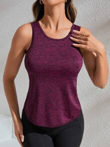 SHEIN Sport Studio Cut Out Back Sports Tank Top