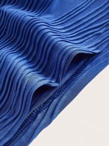 SHEIN BAE Áo khoác và áo lót dành cho xe tăng nữ Chuỗi màu trơn Giải trí - Màu xanh lam - Xem 3