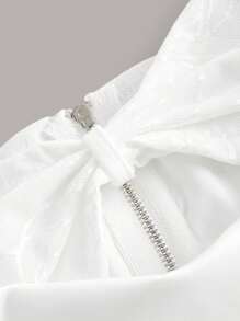 SHEIN ICON Cut Out Draped Front Crop Wide Strap Top - White - View 4