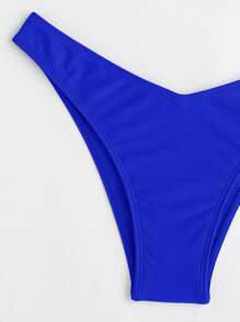 Tween Girl Twist Front Bikini Set Summer Beach - Royal Blue - View 5