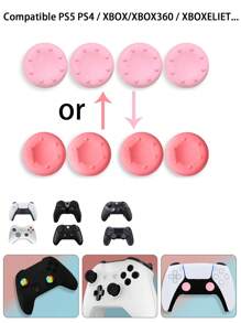 10入組/套粉色、黑色、多色圓點組合拇指搖桿握把蓋，兼容Ps4、Ps5、Xbox、Xbox360、XboxElite - 彩色 - 查看 6
