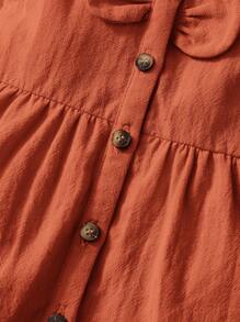 SHEIN Baby Girl Casual Comfortable Hooded Sleeve Dress, Suitable For Spring/Summer