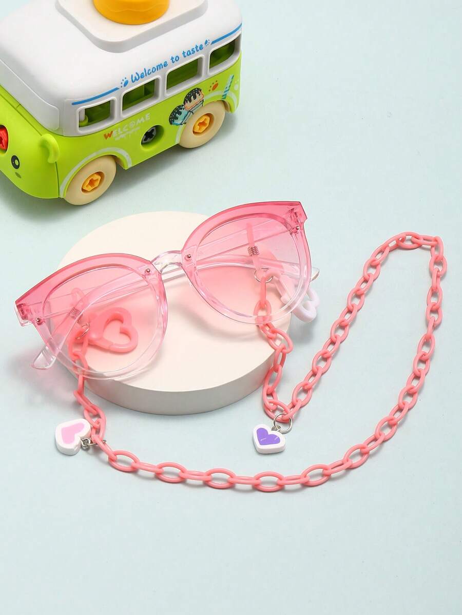 1 Cặp Khung Hình Học Trẻ Em Kính Thời Trang Boho Cho Cuộc Sống Hàng Ngày - Màu Hồng baby - Xem 1
