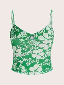 SHEIN ICON Y2K Paisley Floral All Over Print Camisole Tank Top For Women - Green - View 2