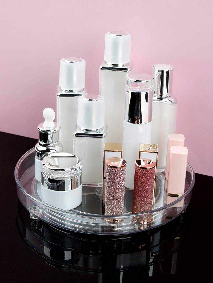Rotatable Clear Makeup Organizer - Clear - View 1