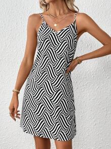 SHEIN Privé Allover Print Cami Dress