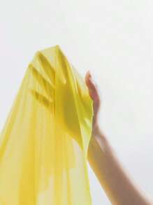 SHEIN Swim Summer Beach Knot Front Cover Up Set - Yellow - View 8