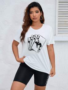 Camiseta con estampado de póker - Blanco - Ver 4