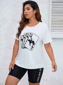 Camiseta con estampado de póker - Blanco - Ver 6