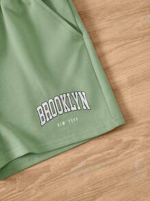 SHEIN Tween Mädchen Tank Top und Shorts mit Buchstabengrafik