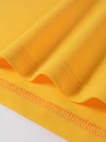 Manfinity Mode Men Bird Embroidery Contrast Trim Polo Shirt - Yellow - View 7