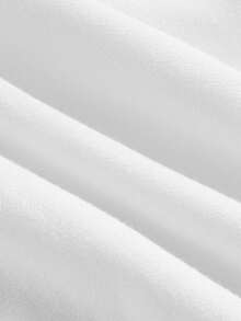 SHEIN MOD Váy nữ Dây kéo màu trơn Giải trí - trắng - Xem 4