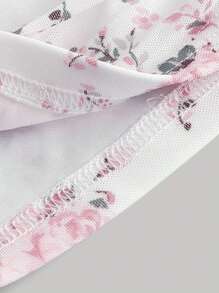 SHEIN MOD Summer  Ditsy Floral Print Ruched Tube Top - Multicolor - View 4