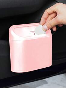 1pc Car Trash Can - Pink - View 5
