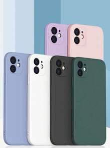 Basic Phone Cases 4pcs Random Color Plain Phone Case Compatible With IPhone 15/15Pro/15Plus/15Promax - Apricot - View 2