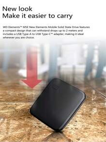 Western Digital WD Western Data 1TB 480GB Mobile Solid State Drive PSSD Elements SE New Elements SSD Portable Mini Durable