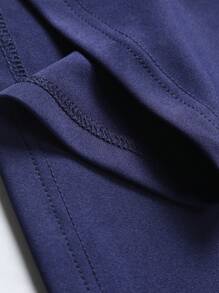 Manfinity Homme Men Letter Graphic Tank Top - Navy Blue - View 3