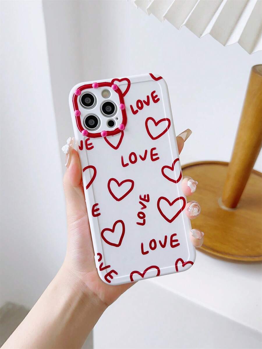Heart Pattern Phone Case - Multicolor - View 1