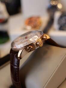 Round Pointer Mechanical Watch - Beige - View 5