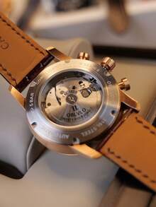 Round Pointer Mechanical Watch - Beige - View 8
