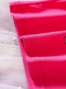 Bebé Camiseta con estampado de dibujos animados - Rosa Fucsia - Ver 7