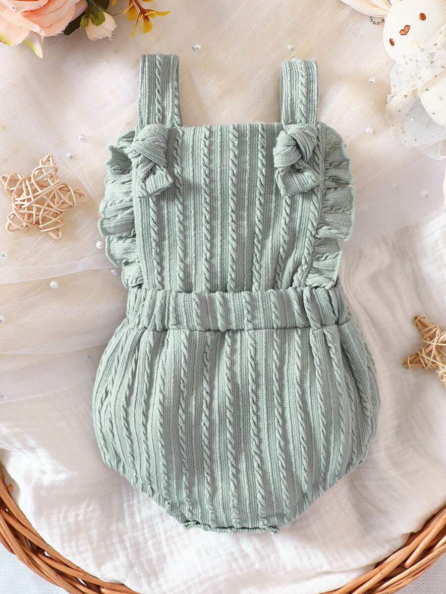 Bodysuits Em bé Xù màu trơn - màu xanh lá - Xem 1