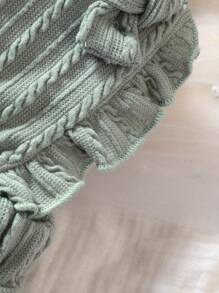 Bodysuits Em bé Xù màu trơn - màu xanh lá - Xem 4