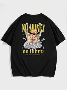Manfinity VCAY Nam Áo thun Bông Khẩu hiệu & Hình ảnh - màu đen - Xem 2