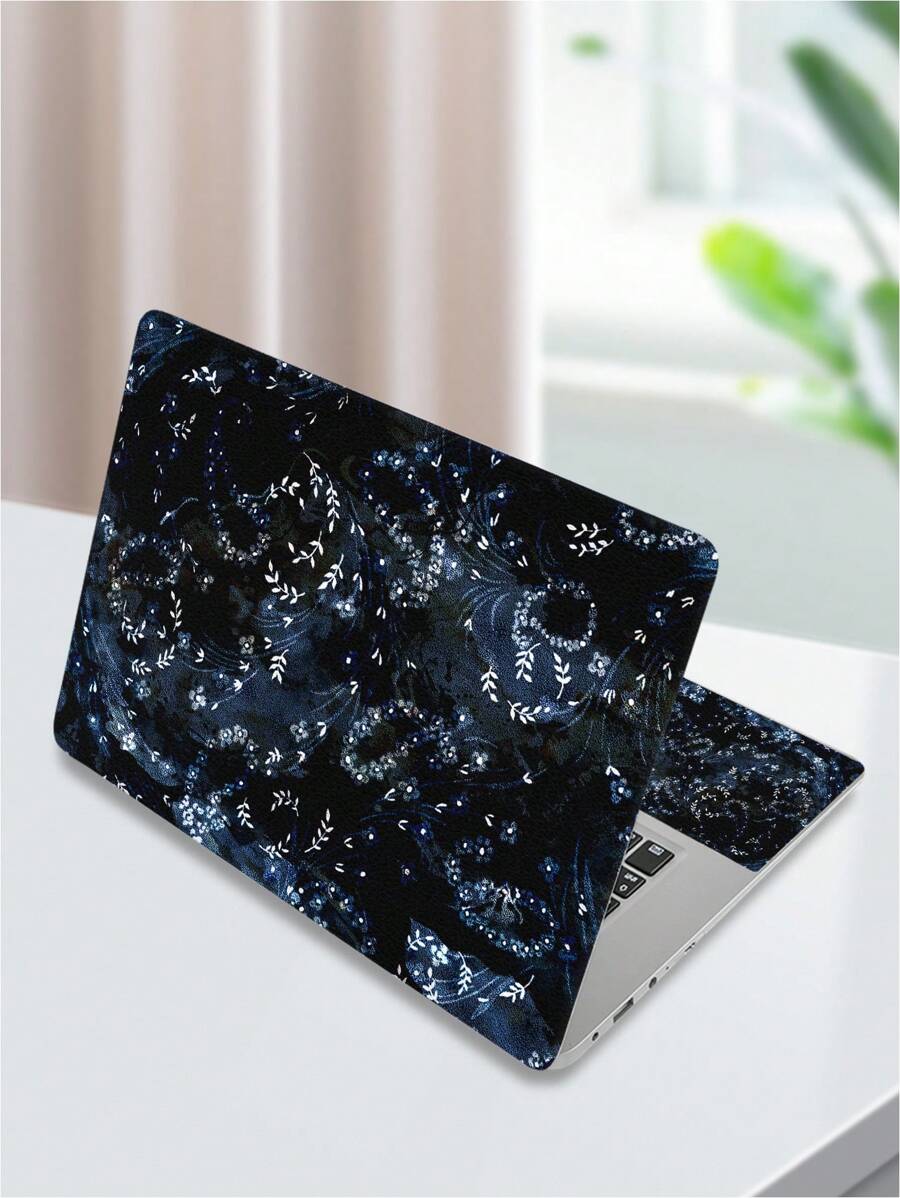 1pc Leaf Pattern Laptop Sticker And Skin Compatible With Apple Macbook Pro 15 Inch, Lenovo, Hp, Asus, Xiaomi 15.6 Inch Notebook Protective Film And Decal - Multicolor - View 1