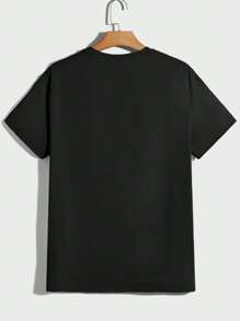 Manfinity VCAY Áo thun & Áo lót Nam màu trơn Giải trí - màu đen - Xem 2