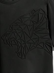 Manfinity VCAY Áo thun & Áo lót Nam màu trơn Giải trí - màu đen - Xem 4