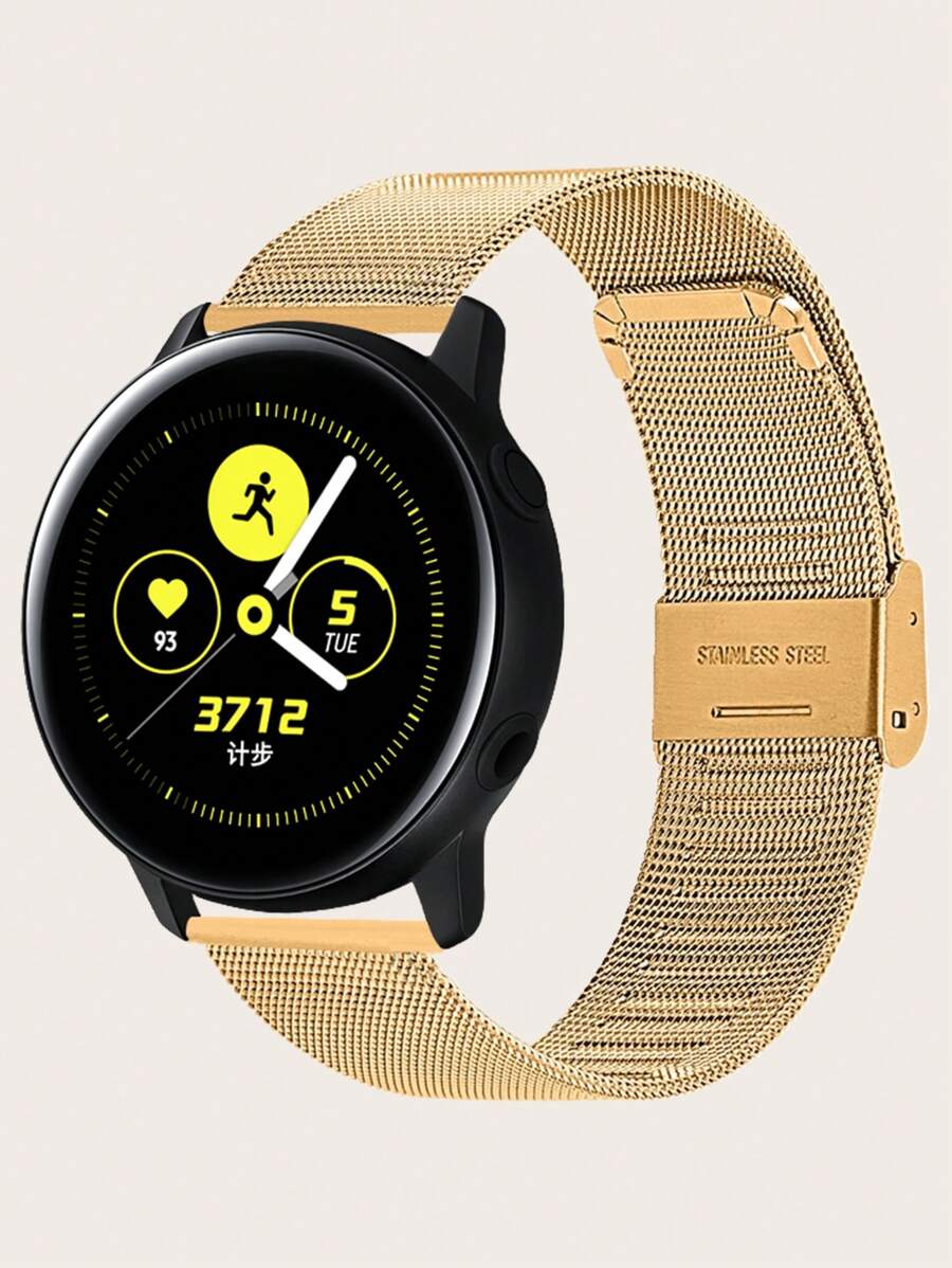 1 Stück golden Modisch Edelstahl Uhrenarmband mit, kompatibel mit Galaxie Uhr 5/4