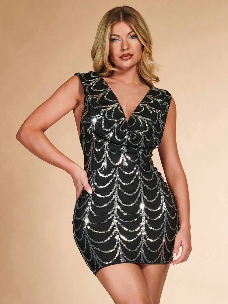 sequin dress with hood Gloria Sequin Hoodie Dress  ThePoshPeople