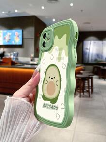 Cartoon Avocado Phone Case - Mint Green - View 5