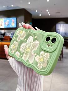 花卉手机壳，国际版，非国内版 - 薄荷綠 - 查看 3