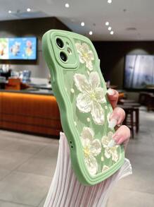 花卉手机壳，国际版，非国内版 - 薄荷綠 - 查看 5
