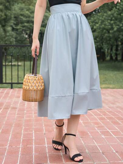 DAZY 高腰荷叶边裙